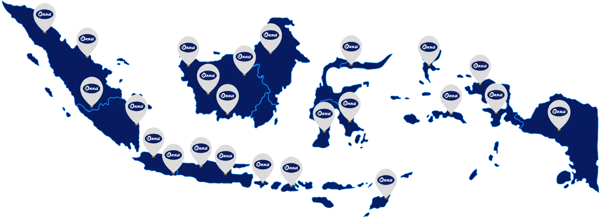 Onna showroom locations across Indonesia